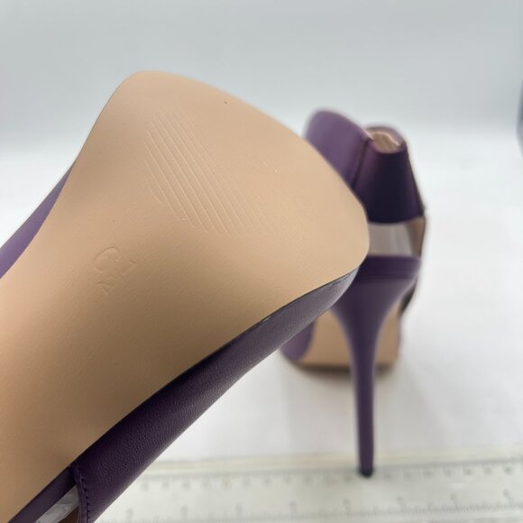 YDN Purple Chic Slingback Peep Toe Stiletto High Heel Ankle Boots Cutout Sandals - Picture 6 of 8